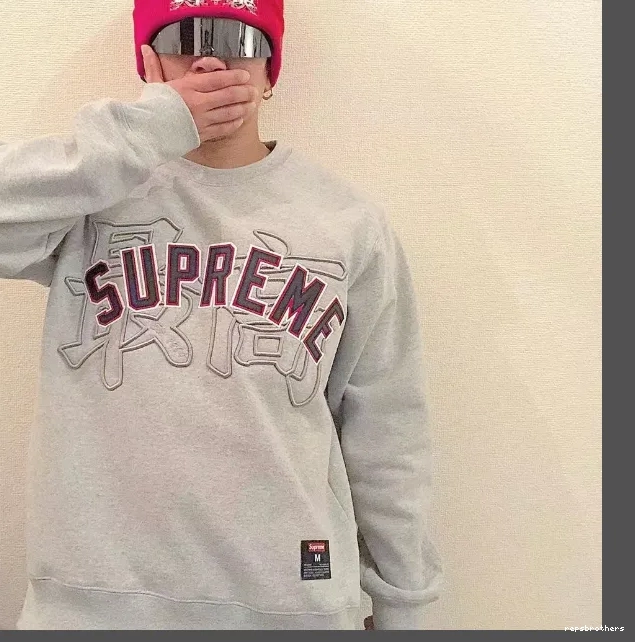 20SS Grey Hoodie L White Blue Black Royal Kanji S XL Neck Embroidered Highest Round M Crewneck Logo 0630